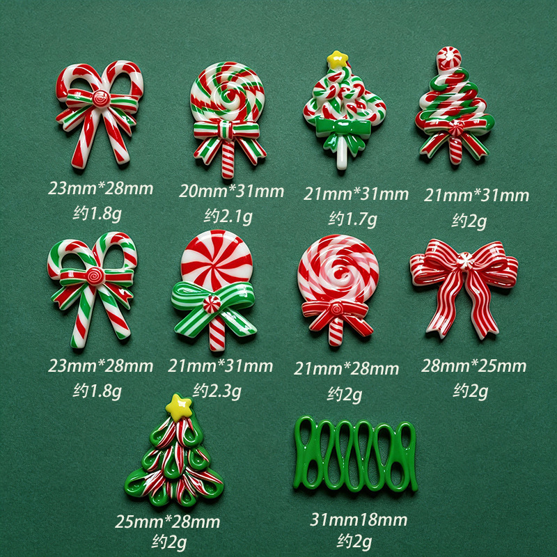 5pcs Christmas Resin Accessori - огляд і ціна Gold 6138